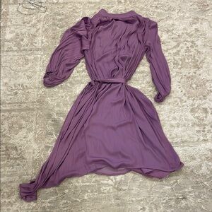 Banana Republic purple satin midi dress